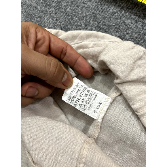 Linen Coastal Beach Resort Rustic Pants M Coastal Boho Minimalist Italy Vacation - Picture 4 of 11